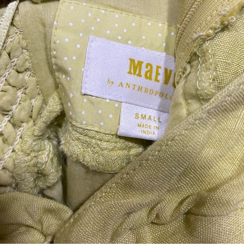 Anthropologie Maeve Linen Cotton Retro Sun Dress | Small - Picture 3 of 15